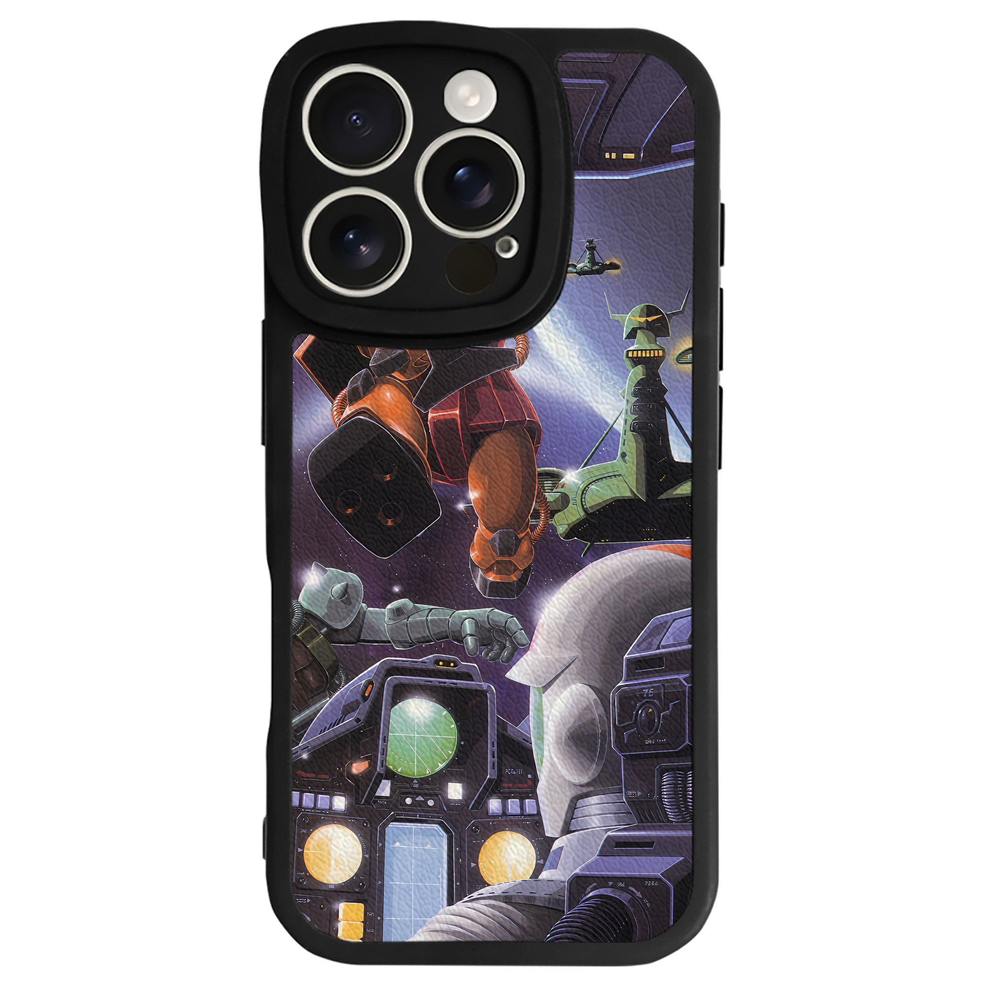 （画像用） 機動戦士ガンダム Mobile Suit Gundam 【iPhone 16シリーズ対応】シリコンスマホケース（レザー調） 材質：シリコン